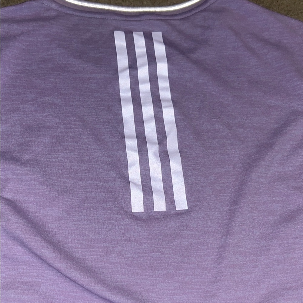 adidas SN S-S W running sport tee shirt top lilac purple - Picture 5 of 8